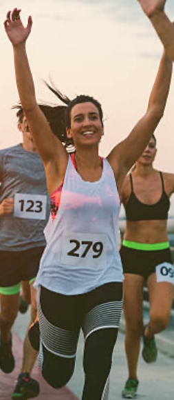 Runner Finishing a Race