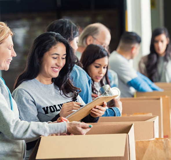 Volunteers Working